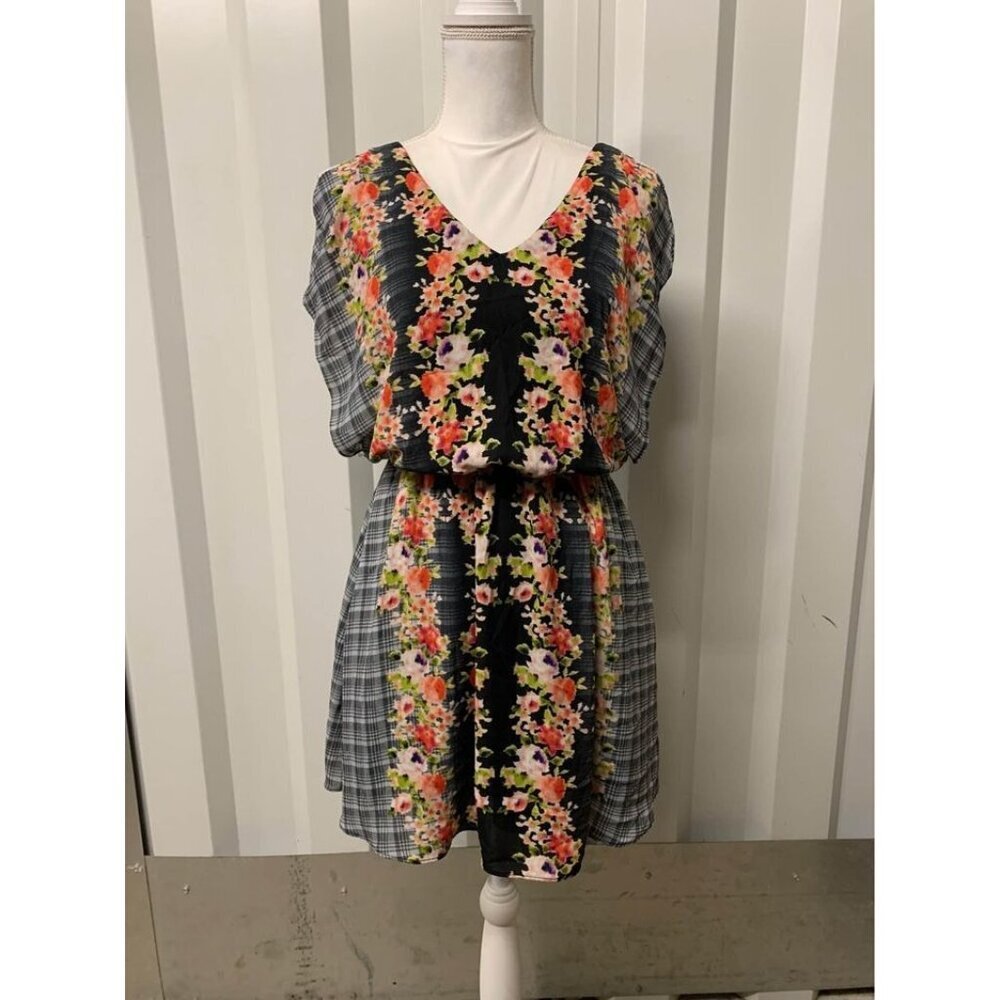 Candies Dress Business Casual Boho Y2K Cottage Floral Print Plaid Medium Women